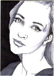 2.5" x 3.5" pen and markers