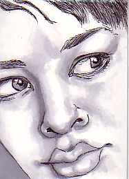 2.5" x 3.5"  pen and markers