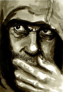 india ink drawing by Mellanie Collins