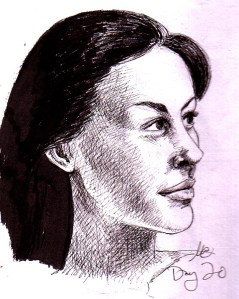 Day 20  2.5″ x 3.5″ ink on bristol